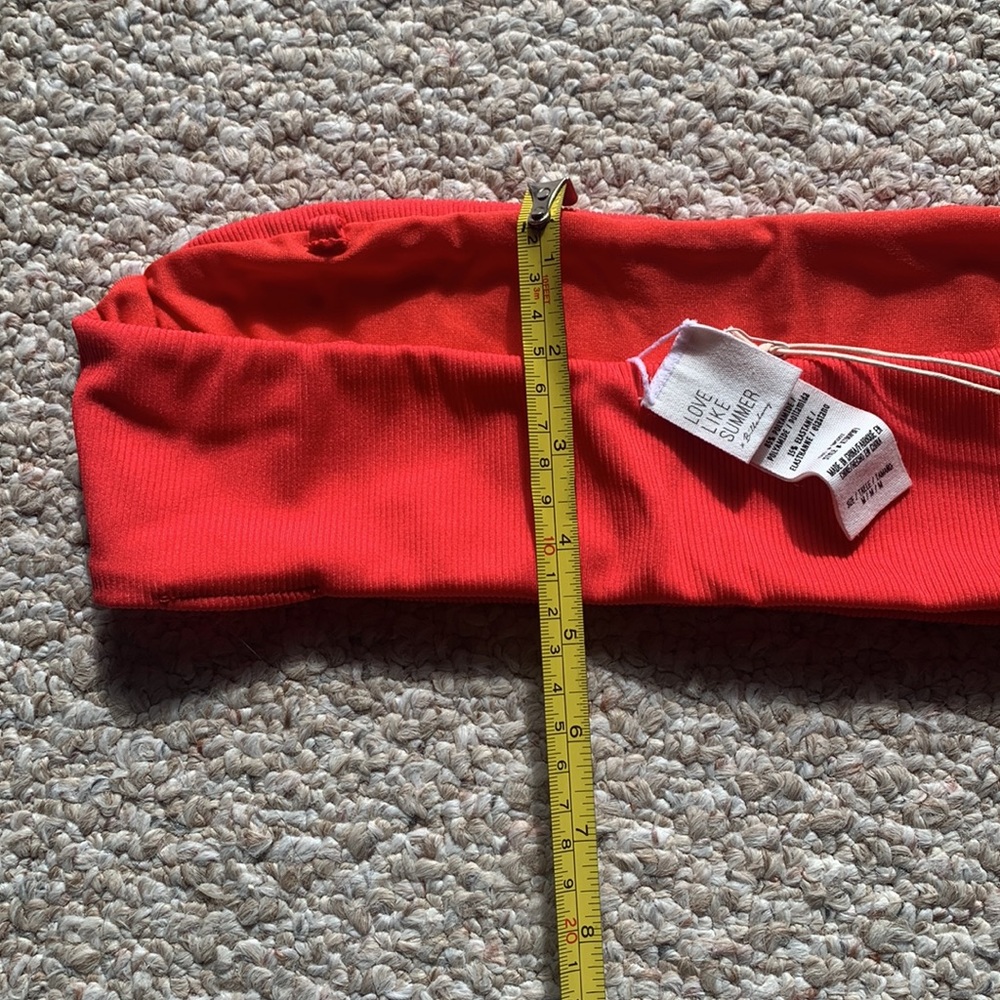 Billabong modern day beach lover “Fired Up” bandeau red bikini bra top bralette - Picture 10 of 10